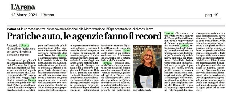 Pratiche Auto, le agenzie fanno il record